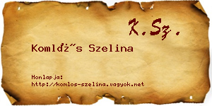 Komlós Szelina névjegykártya